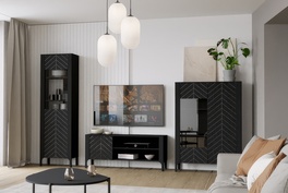 Obývací stěna (MM-3+4+6) KENORA černý Painflow