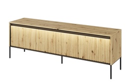 Televizní stolek 4D s LED 167 IPOLIS dub artisan/černá