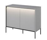 Komoda 2D s LED IPOLIS šedá/černá