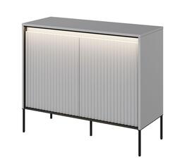 Komoda 2D s LED IPOLIS šedá/černá