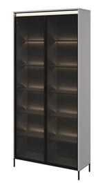 Vitrína 2D s LED IPOLIS šedá/černá