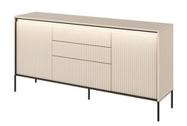 Komoda 2D3S s LED IPOLIS písková/černá