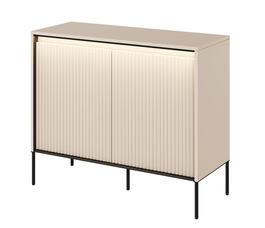 Komoda 2D s LED IPOLIS písková/černá