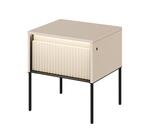 Noční stolek 1S s LED IPOLIS písková/černá