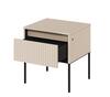 Noční stolek 1S s LED IPOLIS písková/černá