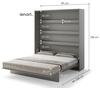 Výklopná vxsoká postel 180 REBECCA šedá