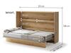 Výklopná široká postel 120 REBECCA dub artisan