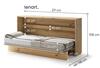 Výklopná široká postel 90 REBECCA dub artisan
