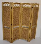 Paravan ratanový čtyřdílný FL