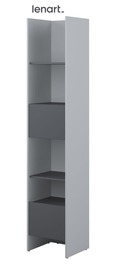 Regál 1D1S 44 cm REBECCA šedá/grafit