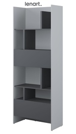 Regál 1D1S 84 cm REBECCA šedá/grafit
