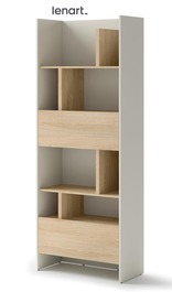 Regál 1D1S 84 cm REBECCA kašmír/dub nagano