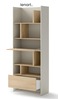 Regál 1D1S 84 cm REBECCA kašmír/dub nagano