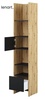 Regál 1D1S 44 cm REBECCA dub artisan/černá