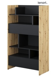 Regál 2S 158 cm REBECCA dub artisan/černá