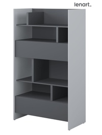 Regál 2S 158 cm REBECCA šedá/grafit