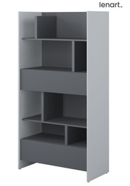 Regál 2S 178 cm REBECCA šedá/grafit