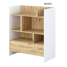 Regál 1S 108 cm REBECCA bílá/dub artisan