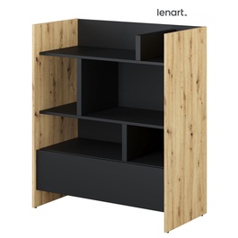 Regál 1S 108 cm REBECCA dub artisan/černá