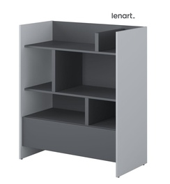 Regál 1S 108 cm REBECCA šedá/grafit