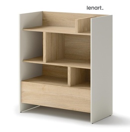 Regál 1S 108 cm REBECCA kašmír/dub nagano