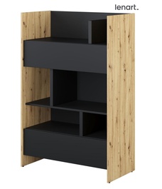 Regál 2S 138 cm REBECCA dub artisan/černá