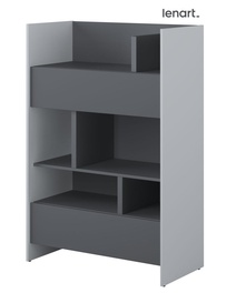 Regál 2S 138 cm REBECCA šedá/grafit