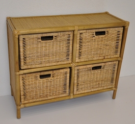 Ratanová komoda 4 zásuvky ratan FL