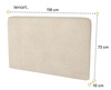Polstrovaný záhlavník k posteli 120 cm barva béžová boucle