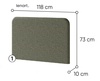 Polstrovaný záhlavník k posteli 120 cm barva šedozelená