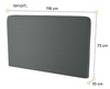 Polstrovaný záhlavník k posteli 120 cm barva grafit
