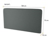 Polstrovaný záhlavník k posteli 140 cm barva grafit