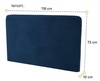 Polstrovaný záhlavník k posteli 120 cm barva modrý granát
