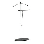 83213 CRBK - Němý sluha, výška 110 cm, masiv kaučukovník, černé moření, kov chrom