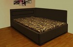 Postel MELISSA 140cm, s matrací, s roštem a s úložným prostorem