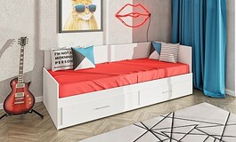 Postel MARKO (R) 90cm, s matracemi, s roštem a s úložným prostorem