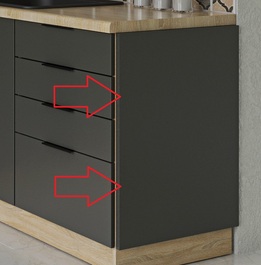 Blenda - boční panel š.55, v.71, Premiere PAN720550, bílý kartáč