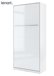 Výklopná postel 90 CONCEPT PRO bílá lesk/bílá mat