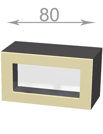 Capri W8036G, kuchyňská výklopná vitrína š.80, korpus grafit, dvířka dub Craft šedý