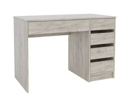 Pracovní stůl se zásuvkami 110 pravý SAXMAN dub craft šedý