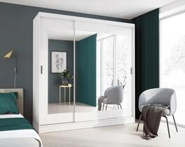 Šatní skříň s posuvnými dveřmi ALFARO 3DP3WL bílá