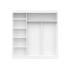 Šatní skříň s posuvnými dveřmi ALFARO 3DP3WL bílá