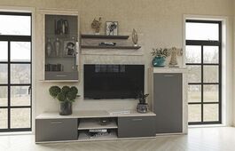 Obývací stěna VITO artwood/grafit grey