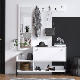 Lopp předsíňová sestava, bílá / černá