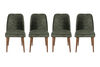 Dallas 4 jídelní židle, ořech / tmavá zelená