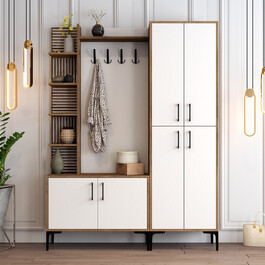 Viyana DA předsíňová sestava, ořech / bílá