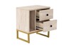Glimmer noční stolek na nožičkách, traventin / zlatá