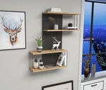 Destan závěsná police, antracit / dub