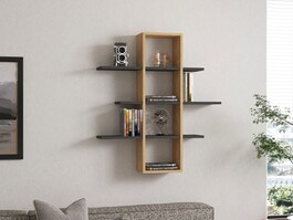 Ardo stylová nástěnná police, dub Sapphire / antracit