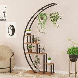 Garden stojan na květinym borovice Atlantic / černá